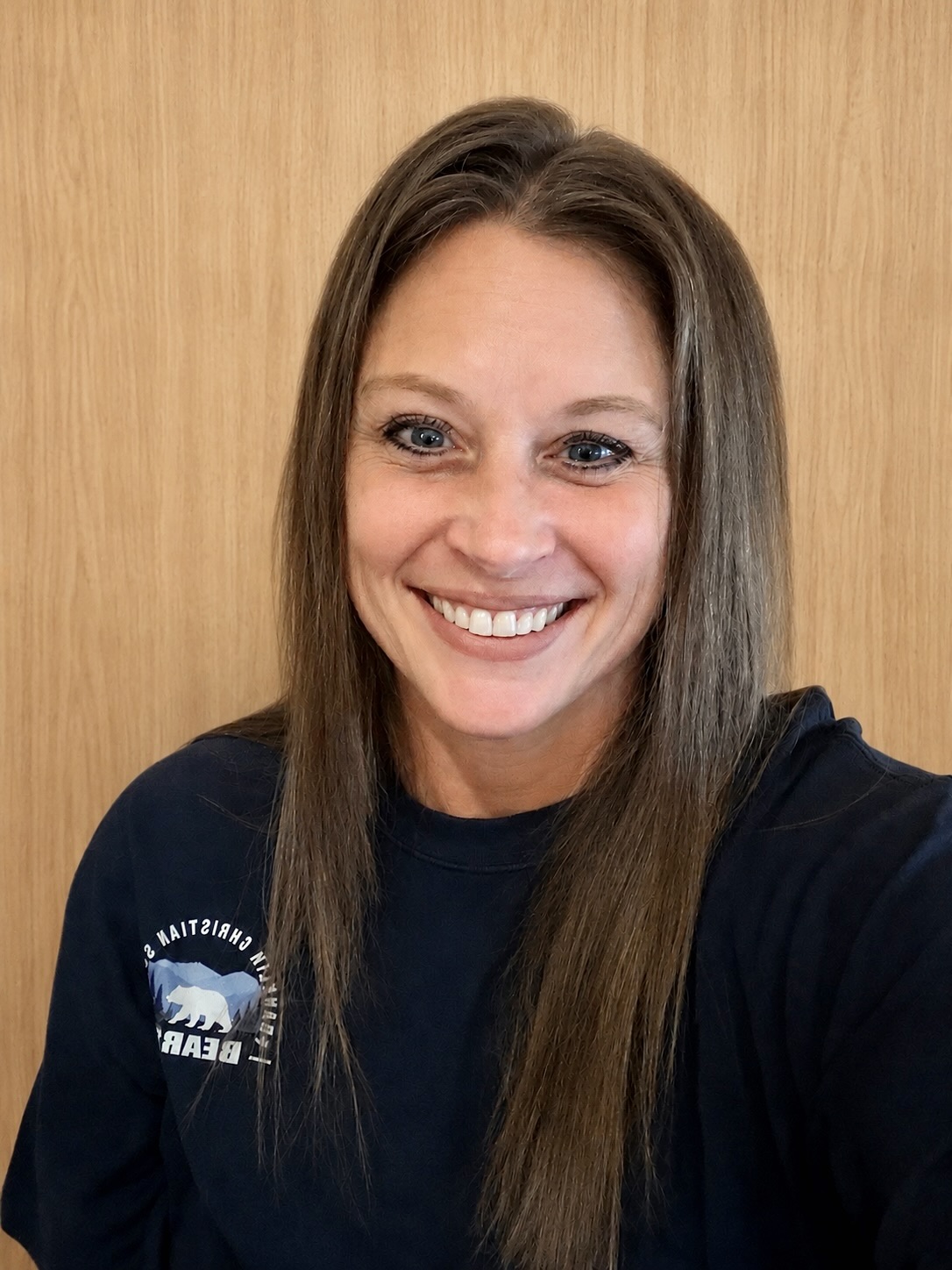Sarah Sloan, a smiling woman, at Franklin Christian High School